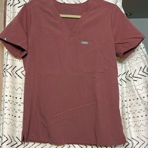 FIGS Catarina One-Pocket Scrub Top - Mauve